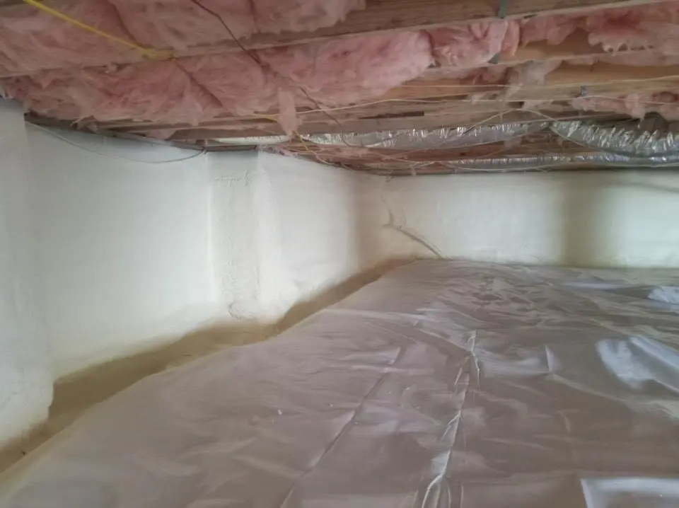 Crawl space encapsulation with closed-cell spray foam for Flat Roof Repair in Santa Clarita